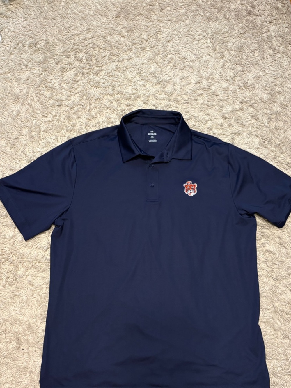 Under Armour Navy Polo with Tiger Crest
